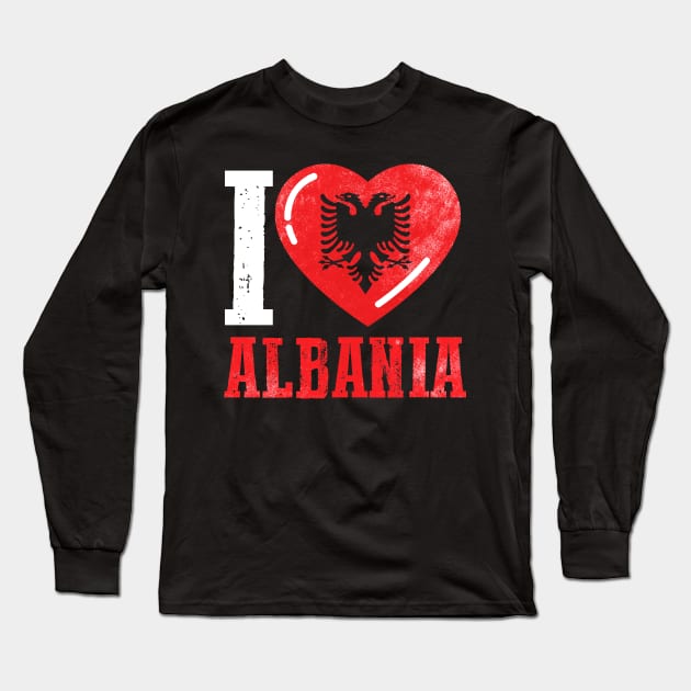 I love Albania Long Sleeve T-Shirt by Mila46